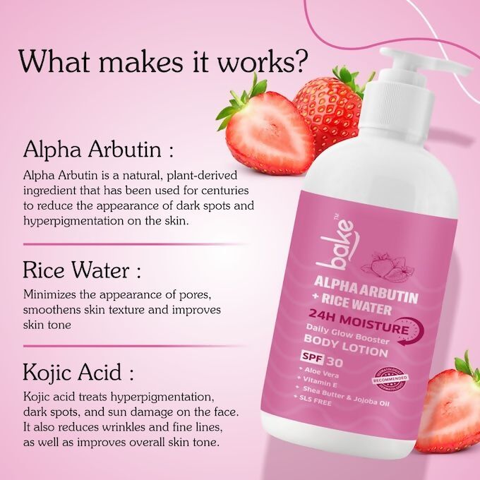 Bake Alpha Arbutin Body Lotion SPF 30 - Distacart