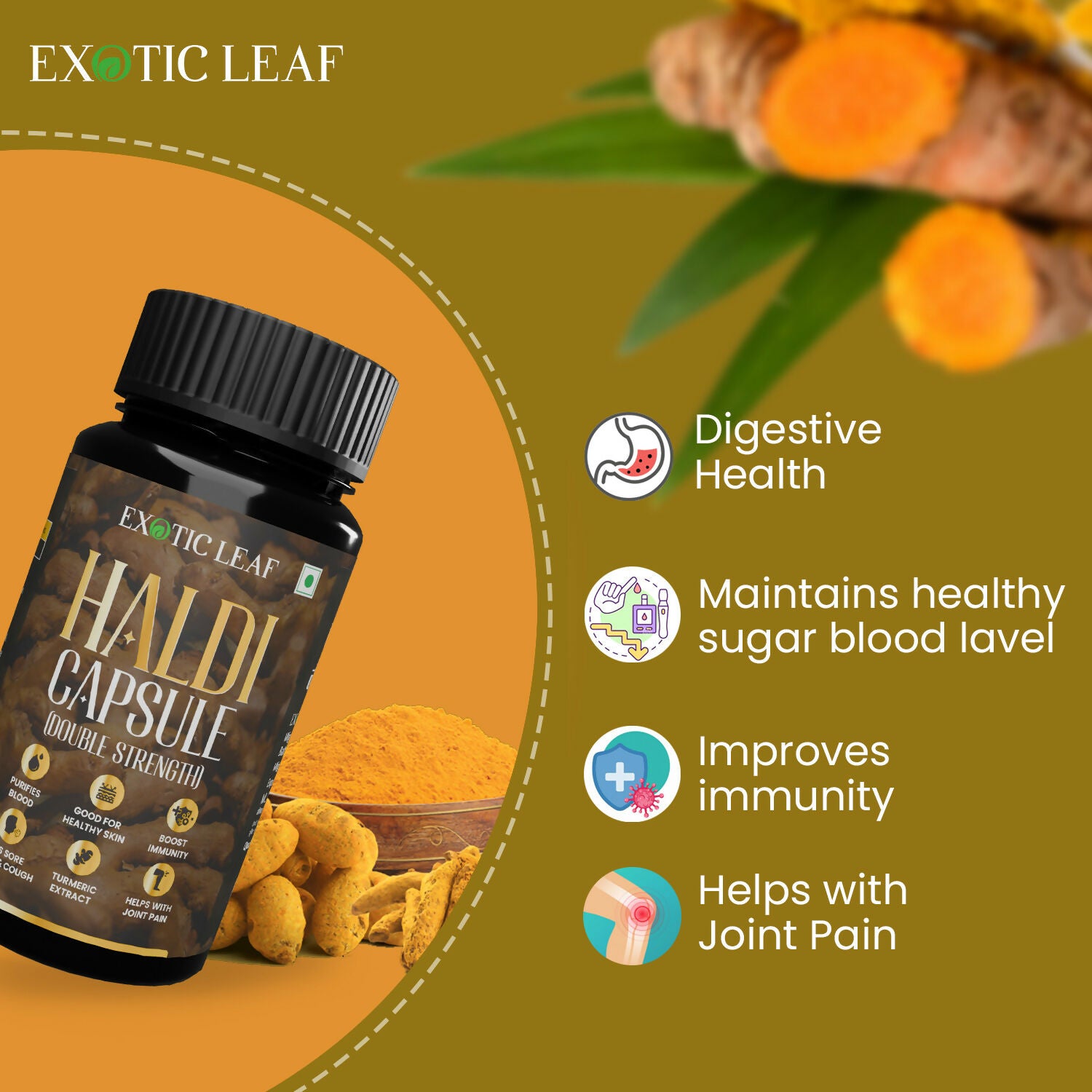 Exotic Leaf Haldi Tablets - Distacart