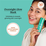 Thumbnail for Foxtale Over Night Glow Mask For Glowing Skin, 4% Glycolic Acid & 3% Lactic Acid, Reduces Blackheads and Whiteheads - Distacart
