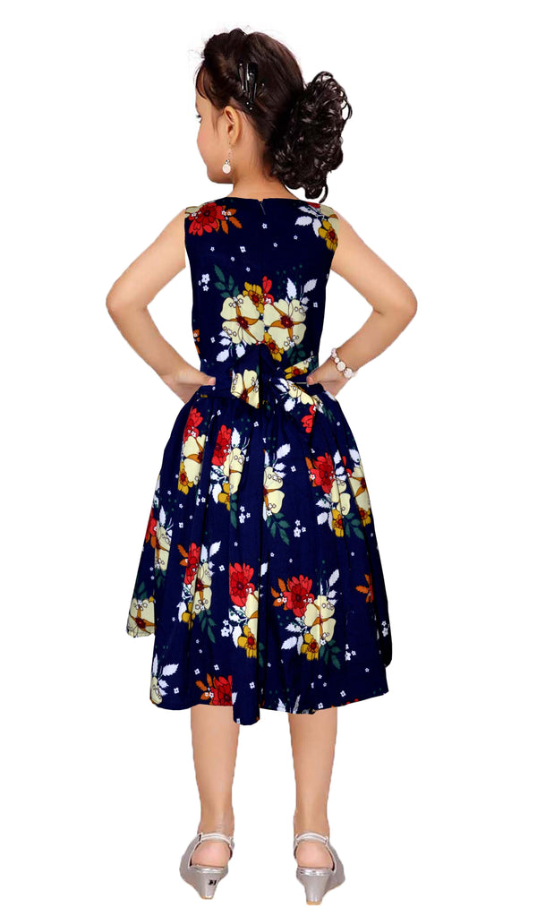 Asmaani Kids Party Wear Stylish Dresses, Perfect for Parties, Functions & Vacations - Navy Blue