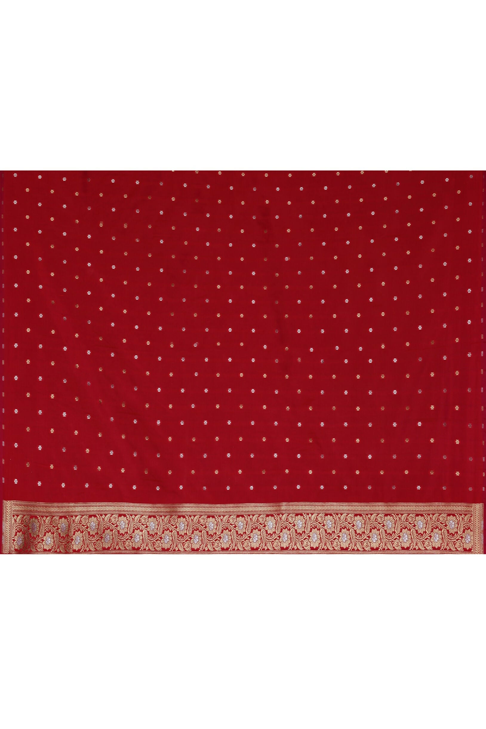 Joban Fashion Red Soft Pure Handloom Banarasi Silk Saree