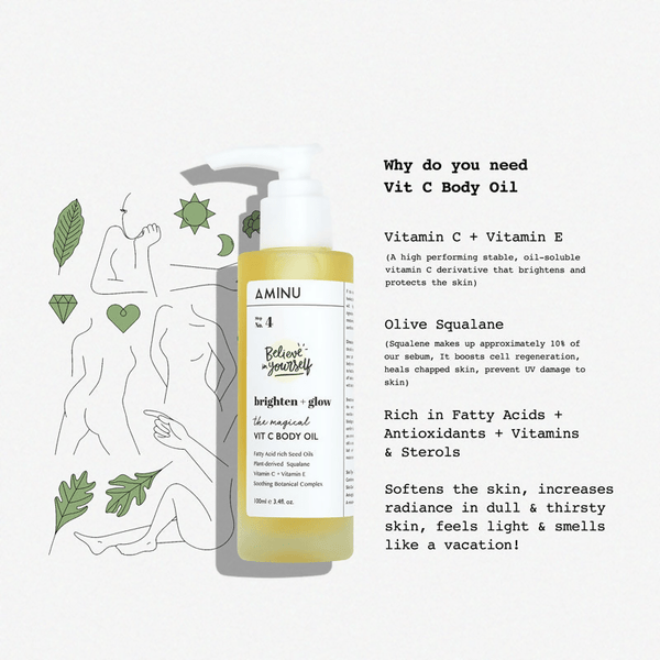 Aminu Melting Aminu Vit C Body Oil for Brightening & Hydrating - Distacart
