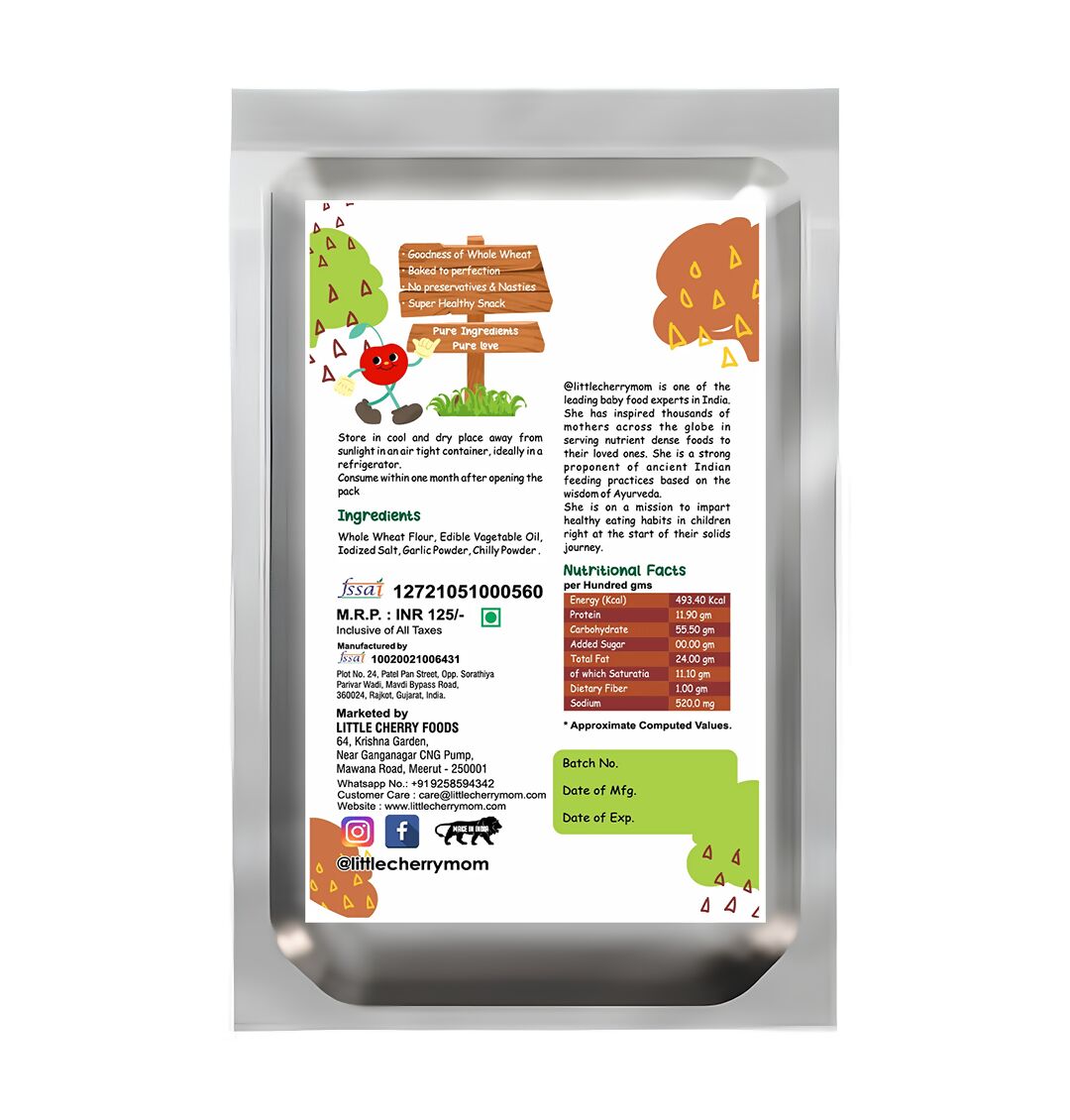 Littlecherrymom Whole Wheat Khakhra Combo - Distacart