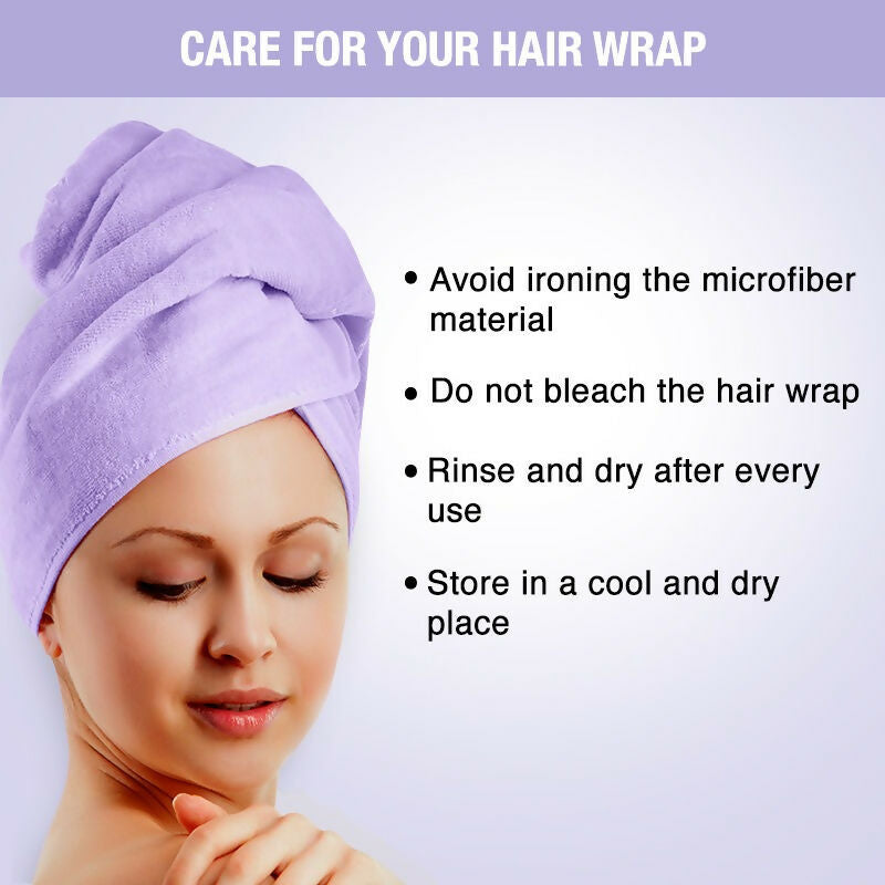 Nykaa Naturals Microfiber Hair Wrap for Frizz Free & Shiny Hair - Lavender - Distacart