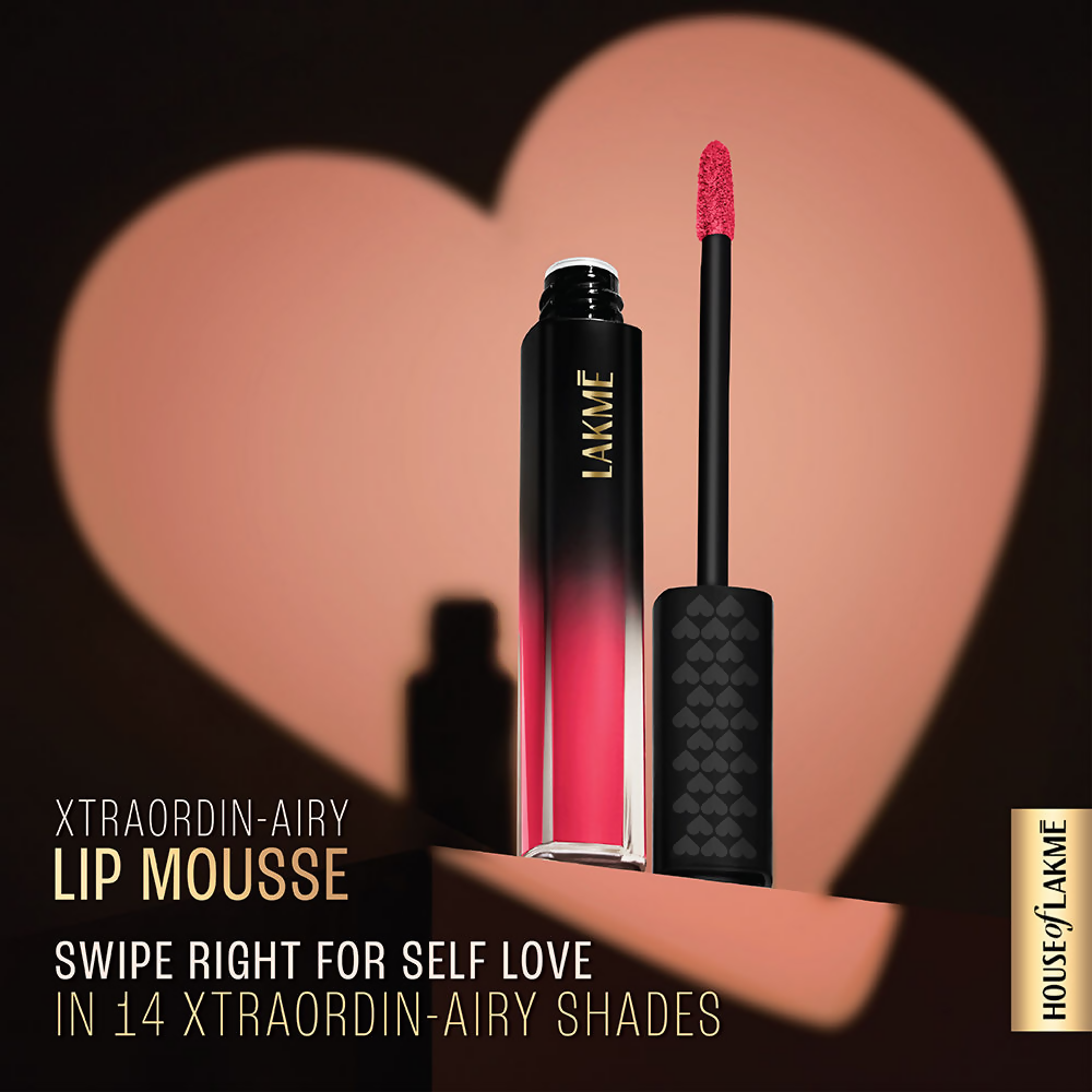 Lakme Xtraordin-Airy Velvet Matte Lip Mousse - Perfect Match Pink - Distacart