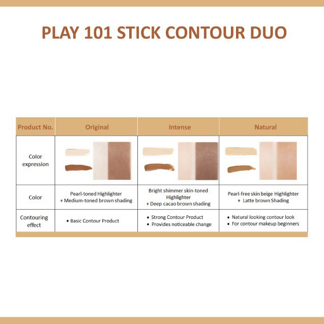 Etude House Play 101 Stick Contour Duo - 3 Natural - Distacart