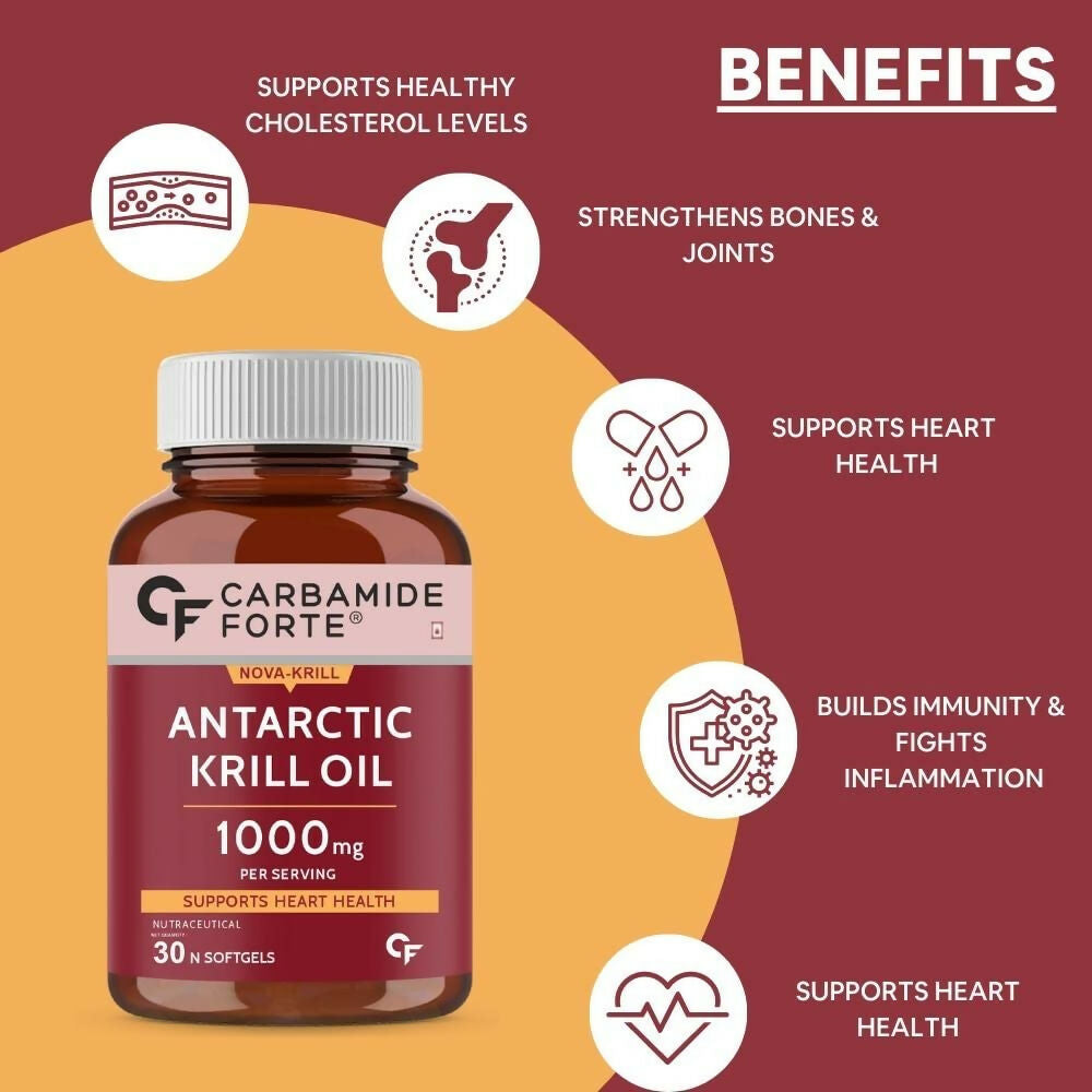 Carbamide Forte Antarctic Krill Oil 1000mg Softgels - Distacart