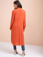 Thumbnail for Vishudh Shirt Collar High-Low A-Line Kurta - Distacart