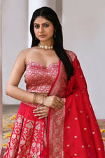 Thumbnail for Joban Fashion Fuchsia Soft Pure Handloom Banarasi Silk Lehenga