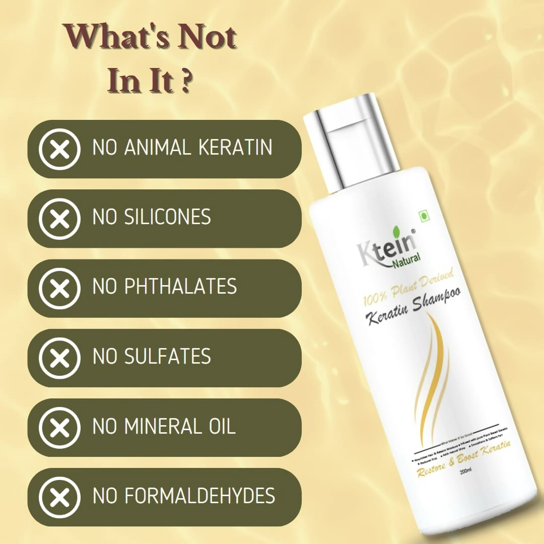 Ktein Natural 100% Plant Derived Keratin Shampoo - Distacart
