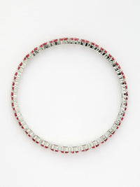 Thumbnail for NVR Women's Set of 4 Pink CZ Stone-Studded Handcrafted Bangles