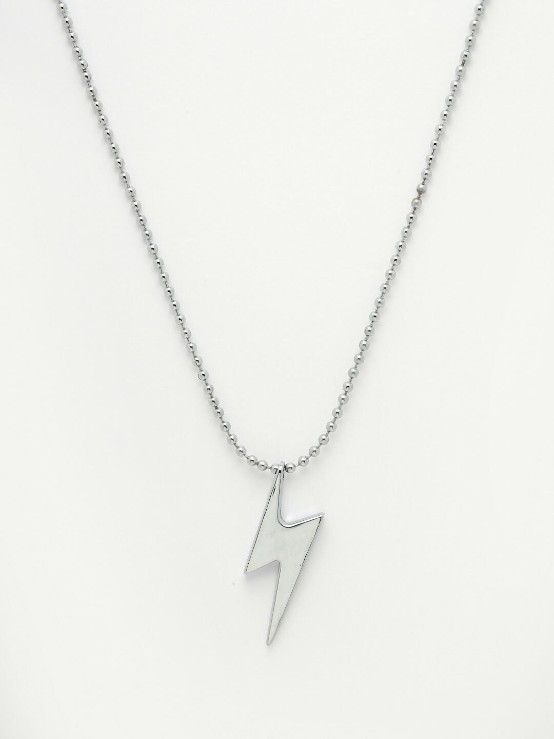 NVR Men's Set of 2 Black & Silver Flash Pendent With Chain - Distacart