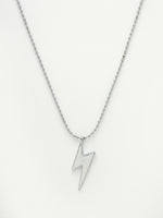 Thumbnail for NVR Men's Set of 2 Black & Silver Flash Pendent With Chain - Distacart