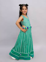 Thumbnail for Lil Drama Shor-Gul Green Jumpsuit For Girls