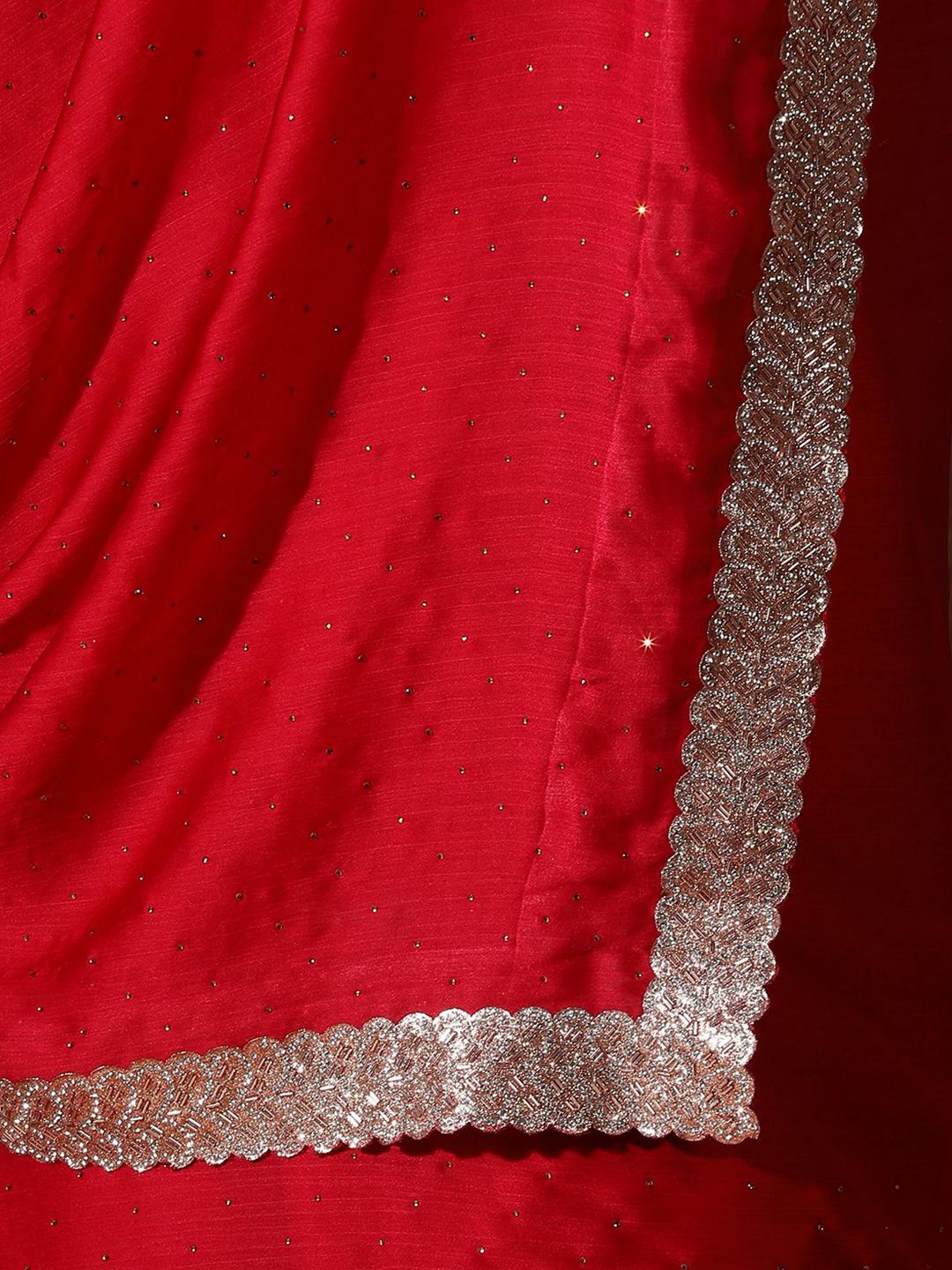 Mitera Beads and Stones Pure Chiffon Saree - Distacart