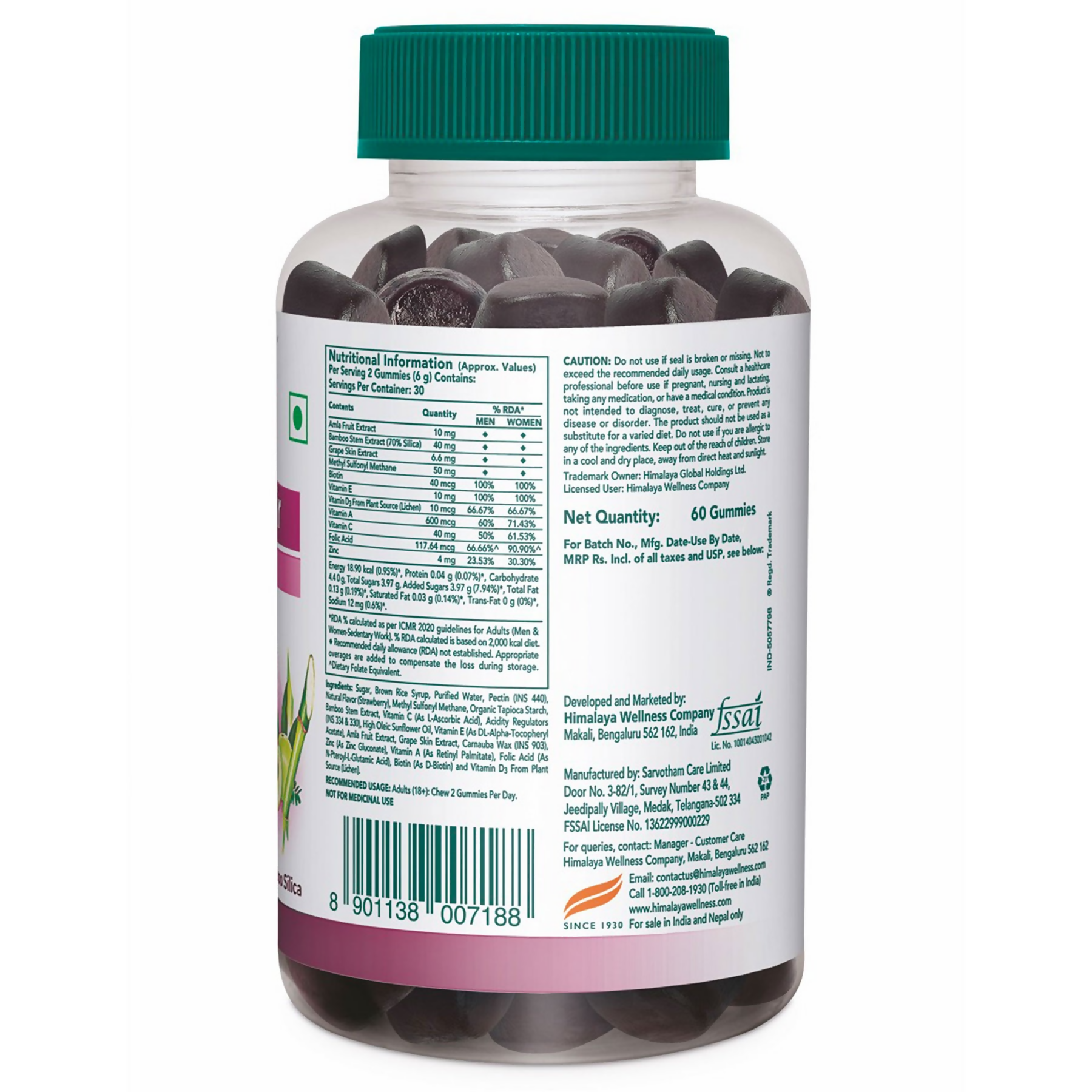 Himalaya Herbals Healthy Hair Gummies - Distacart