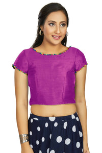 Thumbnail for Aastha Fashion Women's Purple Art Silk Designer Party Wear Readymade Blouse - Distacart