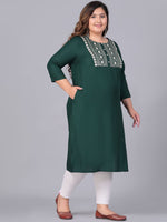 Thumbnail for Sztori Women Thread Work Kurta - Distacart