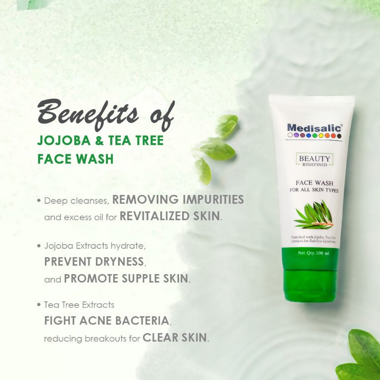 Torque's Medisalic Face Wash Enriched With Jojoba And Tea Tree Extracts For All Skin Types - Distacart