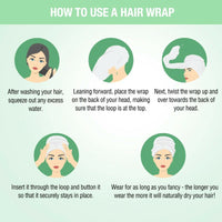 Thumbnail for Nykaa Naturals Microfiber Hair Wrap for Frizz Free & Shiny Hair - Green - Distacart