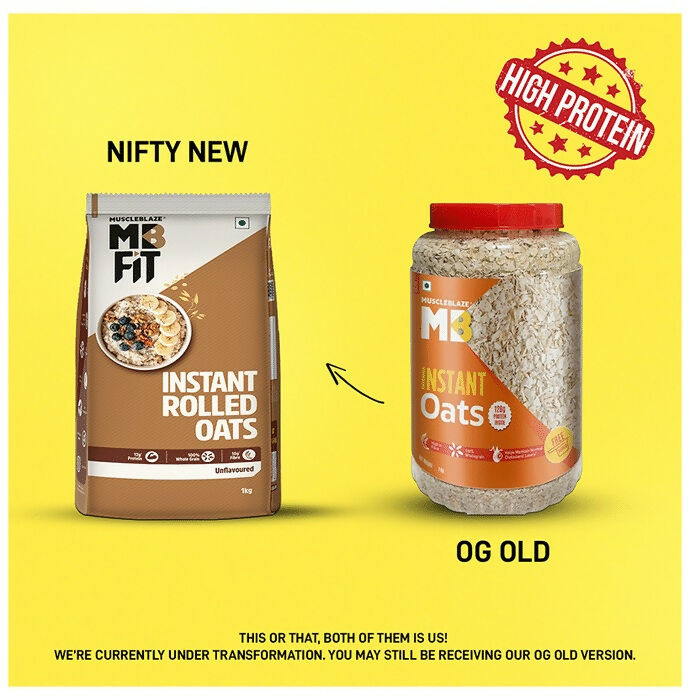 MuscleBlaze Instant Wholegrain Rolled Oats - Distacart