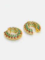 Thumbnail for Ruby Raang Gold Polished Multi-Color Kundan Loops