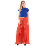 Thumbnail for Asmaani Orange Color Plain Ruffle Palazzo
