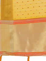 Thumbnail for Aanika Women Yellow Organza Saree With UnStiched Blouse - Distacart