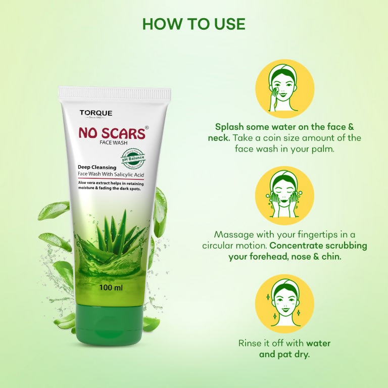 Torque's No Scars Aloevera Face Wash For Deep Cleansing