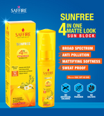 Thumbnail for Saffire Naturals 4-In-One SunFree Matte Look SunBlock SPF 40 - Distacart