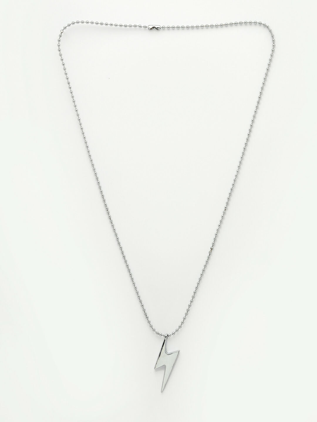 NVR Men's Set of 2 Black & Silver Flash Pendent With Chain - Distacart