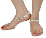 Thumbnail for AanyaCentric Gold-plated Mangalsutra Pendant Earring Set & Silver Plated Anklet - Distacart