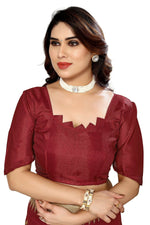 Thumbnail for Vamika maroon Printed Art Silk Saree - Distacart