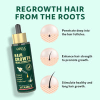 Thumbnail for Orgatre Hair Growth Serum Powered with 3% Redensyl, 4% Anagain, 3% Procapil, 1% Capilia Longa and Rosemary Oil - Distacart