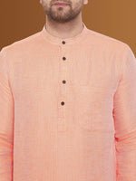 Thumbnail for Even Apparels Men's Pure Cotton Orange Kurta - Distacart