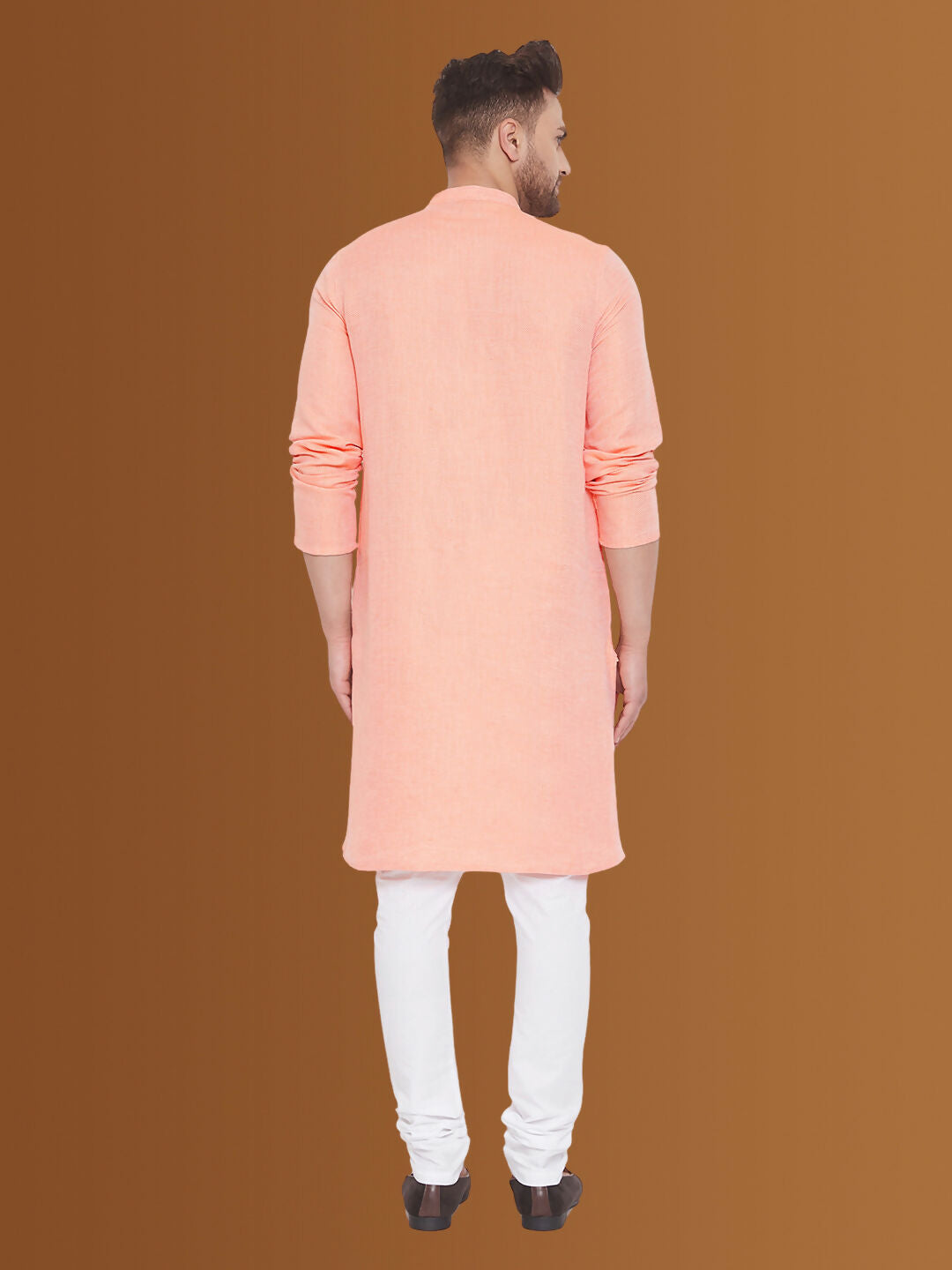 Even Apparels Men's Pure Cotton Orange Kurta - Distacart