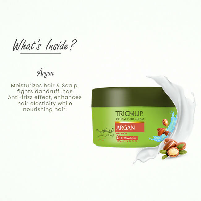 Vasu Healthcare Trichup Argan Herbal Hair Cream - Limited Time Offer - Distacart