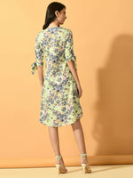 Thumbnail for Myshka Women's Lime Green A-Line Party Dress - Distacart