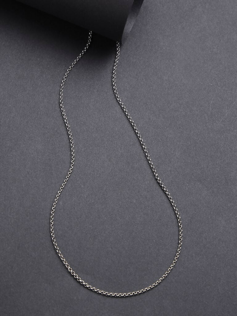 NVR Women's Silver-Toned German Silver Oxidised Chain - Distacart