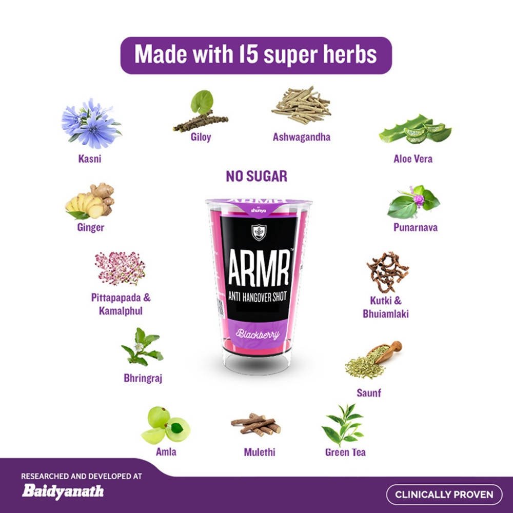 ARMR Anti Hangover Shot Blackberry benefits
