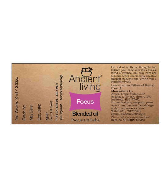 Ancient Living Focus Blended Oil uses