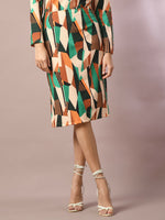 Thumbnail for Myshka Women's Multi Printed Round Neck Party Top With Skirt Co-ord set - Distacart