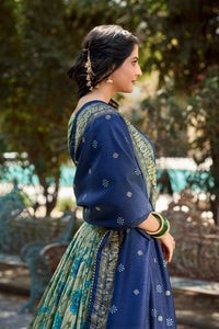 Thumbnail for Vastranavya Kalamkari Print With Foil Print Lehenga with Unstitched Printed Blouse - Sea Green
