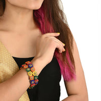 Thumbnail for Afast Designer Fancy Party Bangle/ Kada Set, Multicolor, Metal, Pack Of 2 - Distacart