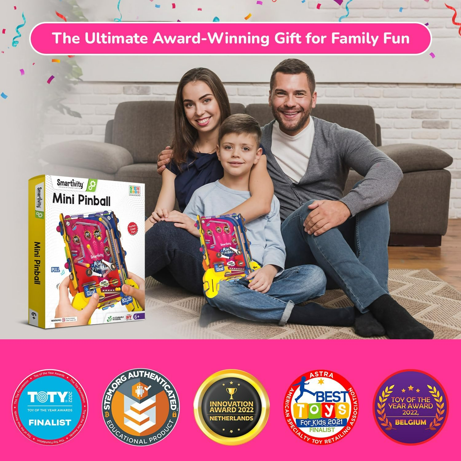 Smartivity DIY Pocket Pinball For Kids Ages 6-7-8-9-10-11-12 Years Hand-Held Exciting Arcade Game