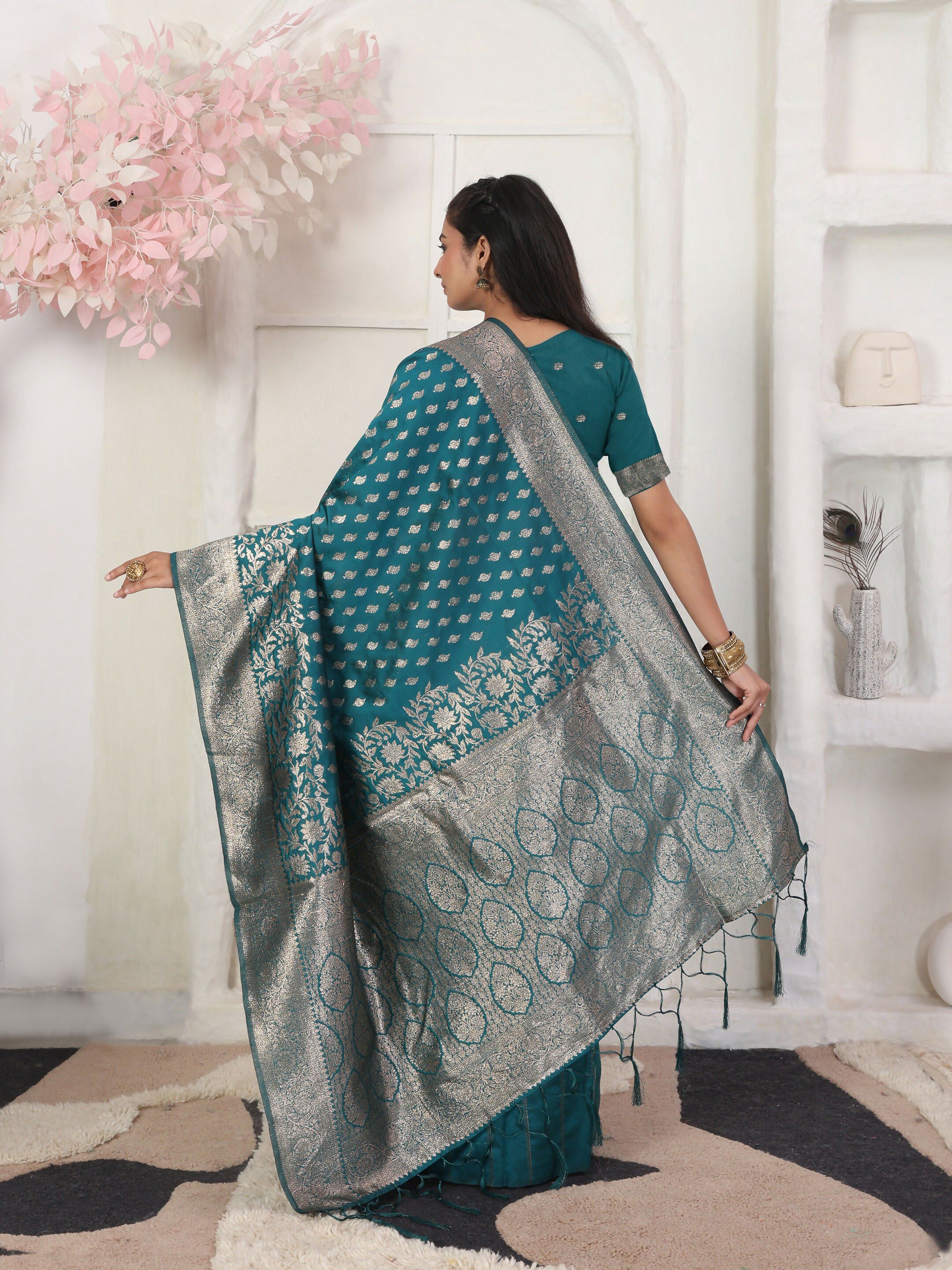 Astita Lichi Silk Rama Saree