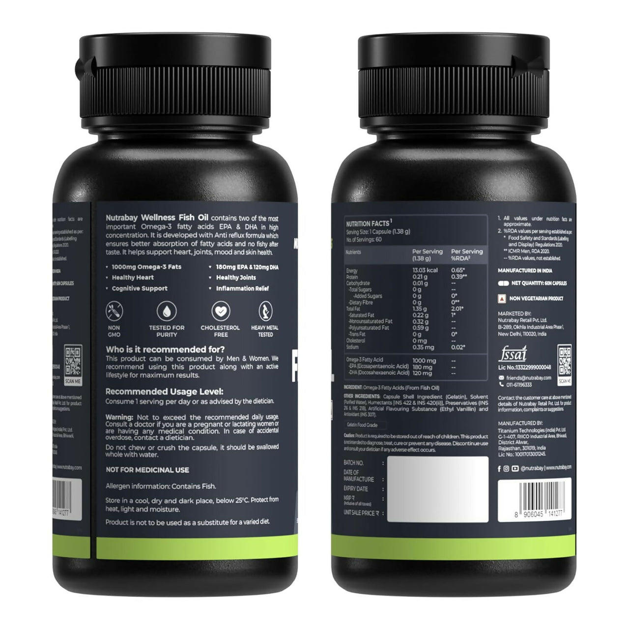 Nutrabay Wellness Omega 3 Fish Oil Capsules