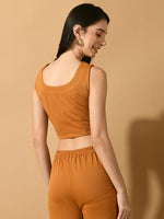 Thumbnail for Myshka Women's Mustard Solid Party Top - Distacart