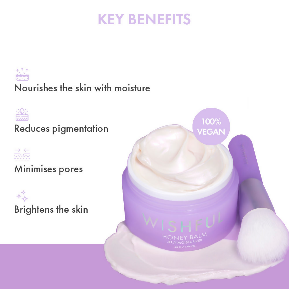 Wishful By Huda Beauty Honey Balm Jelly Moisturizer - Korean Skincare - Distacart