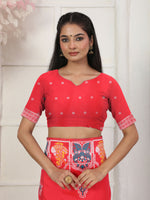 Thumbnail for Astita Silk Blend Red Saree